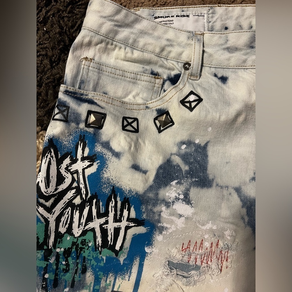 Smoke Rise Denim Riot Shorts - Picture 8 of 13